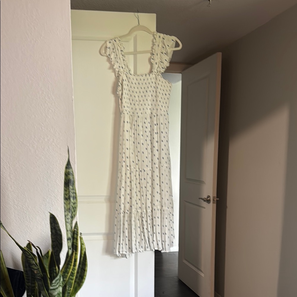 Cream Flutter Sleeve Midi Sundress for Brides
